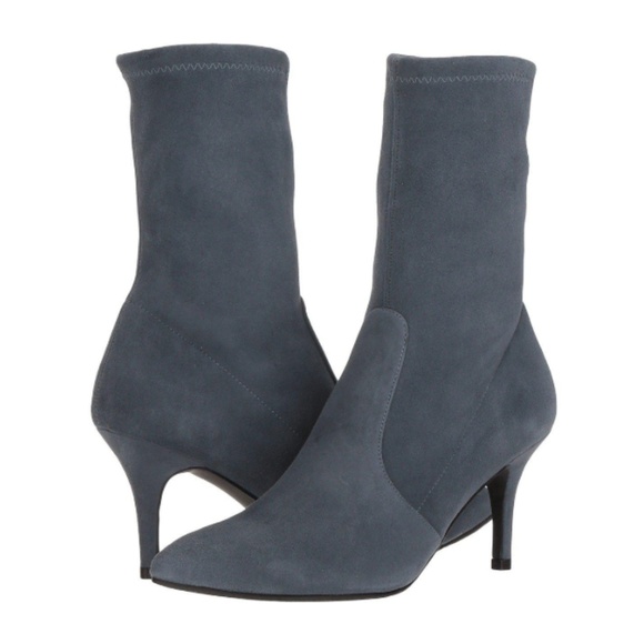 stuart weitzman cling suede sock bootie